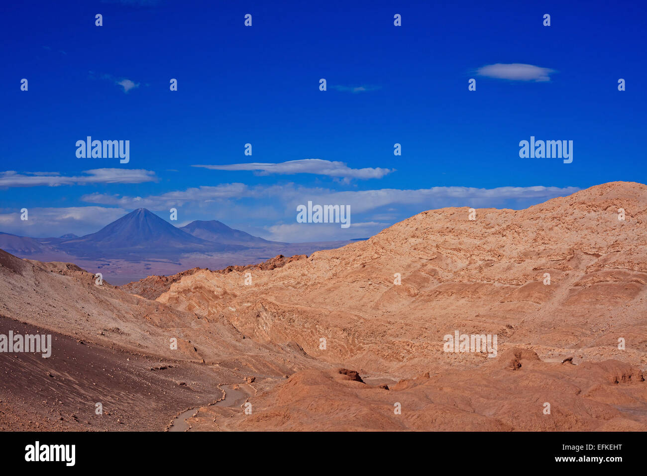 Valle de Luna Chile Atacama Desert Stock Photo