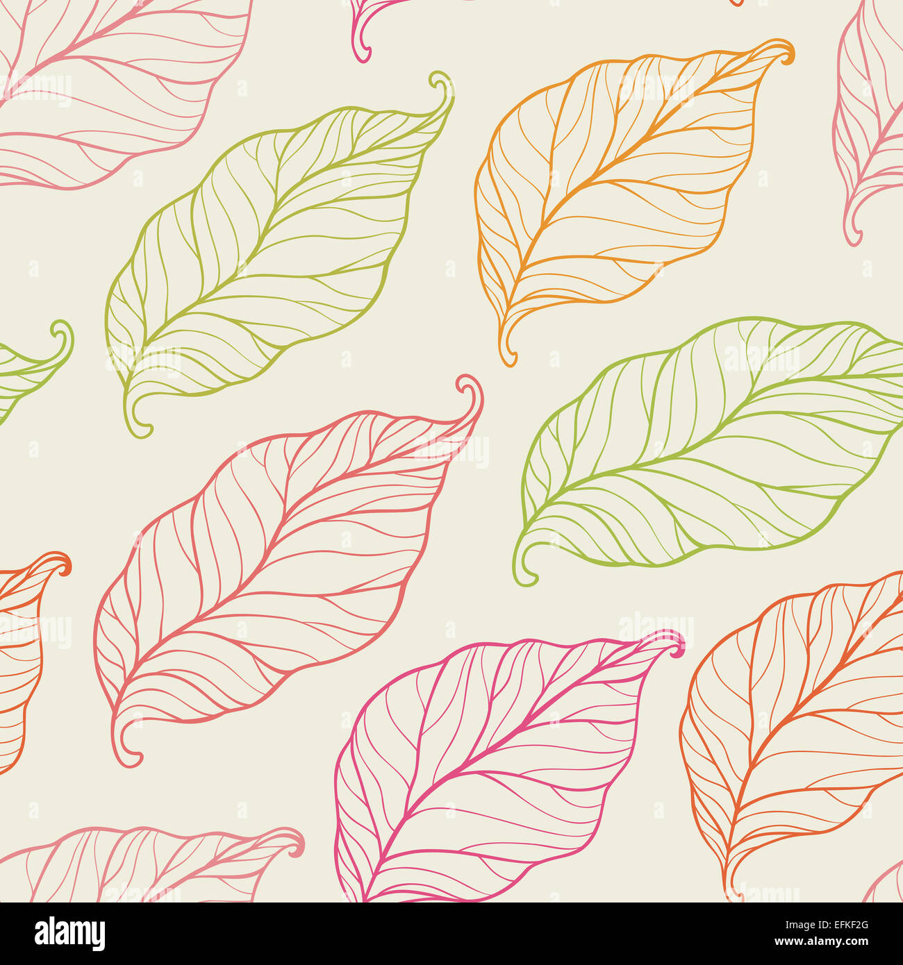 Seamless pattern with autumn leaves Stock Photo - Alamy