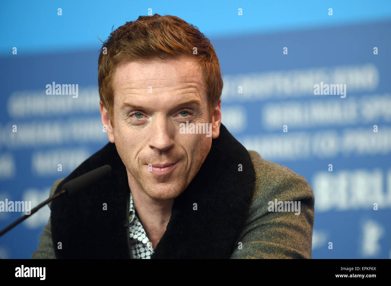 Berlin, Germany. 06th Feb, 2015. British actor Damian Lewis attends the press conference for 'Queen of the Desert' at the 65th annual Berlin Film Festival, in Berlin, Germany, 06 February 2015. The movie is presented in the Official Competition of the Berlinale, which runs from 05 to 15 February 2015. PHOTO: TIM BRAKEMEIER/dpa/Alamy Live News Stock Photo