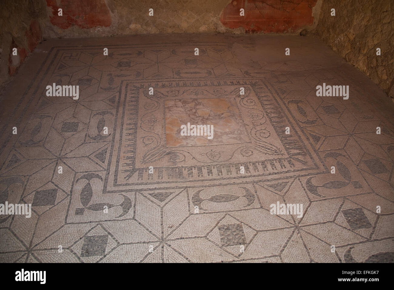 Tiled floor of an ancient Roman villa rediscovered,and saved for ...