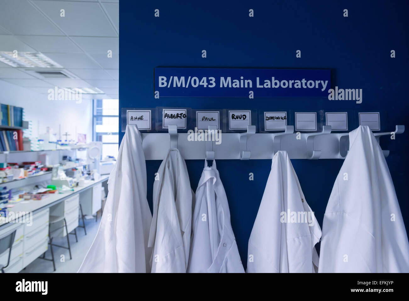 Row of lab coats hires stock photography and images Alamy