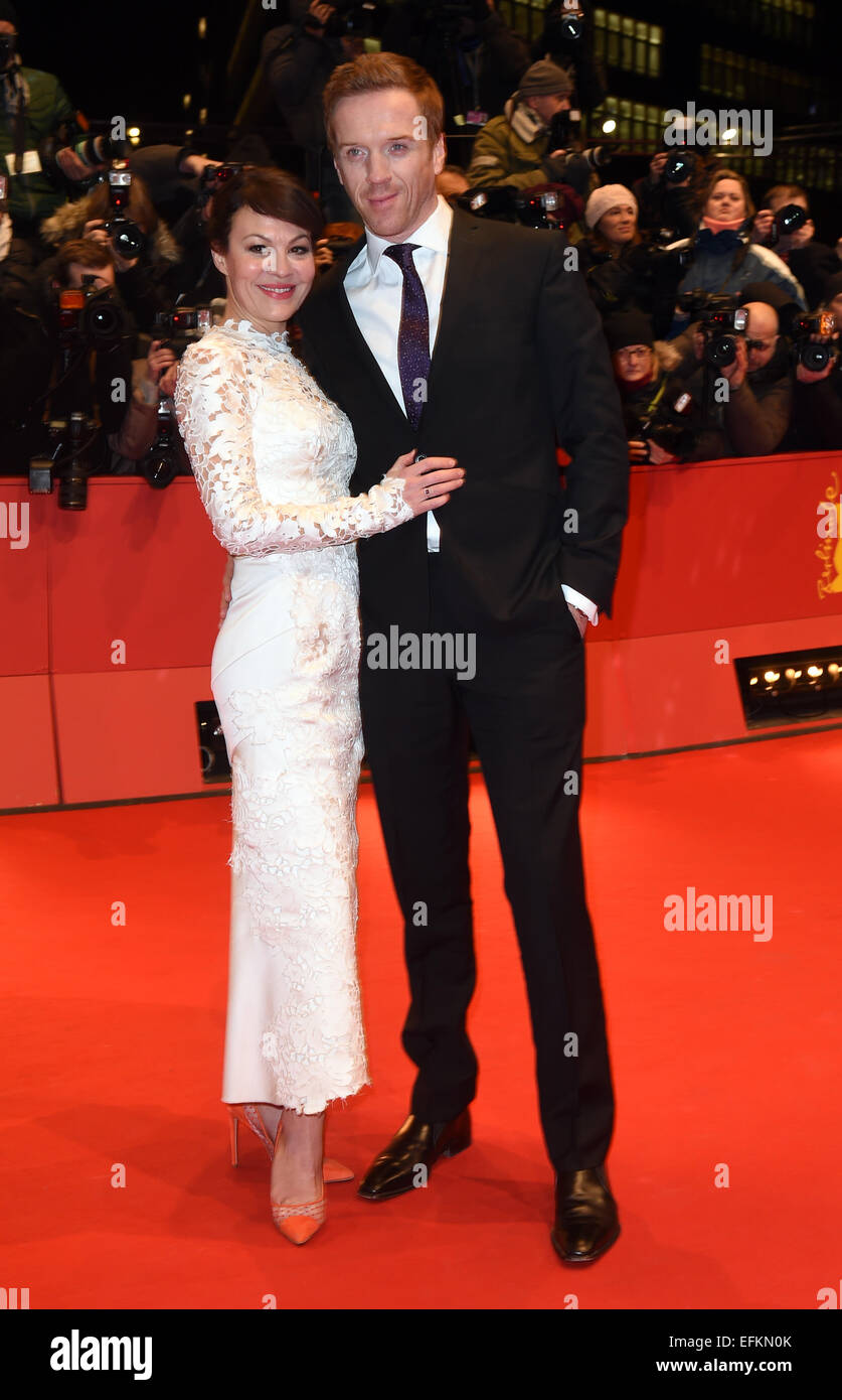 Berlin, Germany. 06th Feb, 2015. British actor Damian Lewis and his wife Helen McCrory arrive for the screening of 'Queen of the Desert' during the 65th annual Berlin Film Festival, in Berlin, Germany, 06 February 2015. The movie is presented in the Official Competition of the Berlinale, which runs from 05 to 15 February 2015. PHOTO: BRITTA PEDERSEN/dpa/Alamy Live News Stock Photo