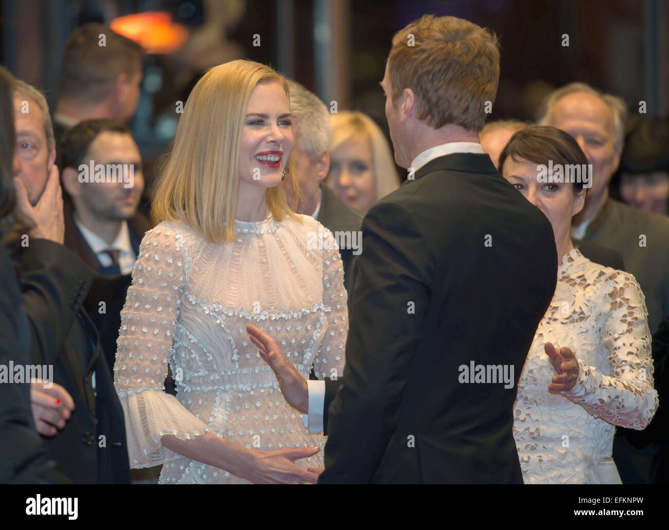 Berlin, Germany. 06th Feb, 2015. Australian actress Nicole Kidman and British actor Damian Lewis arrive for the screening of 'Queen of the Desert' during the 65th annual Berlin Film Festival, in Berlin, Germany, 06 February 2015. The movie is presented in the Official Competition of the Berlinale, which runs from 05 to 15 February 2015. PHOTO: TIM BRAKEMEIER/dpa/Alamy Live News Stock Photo