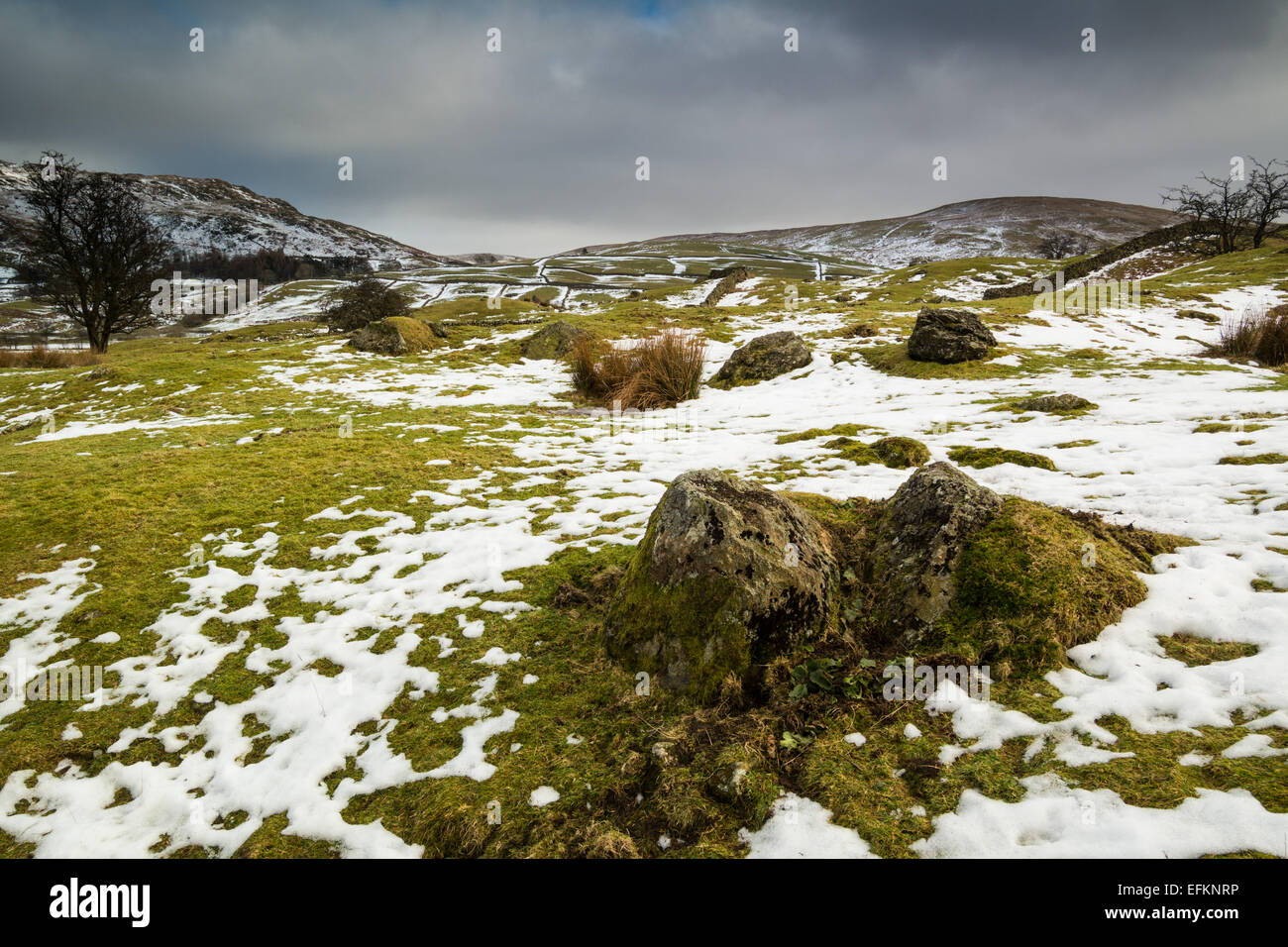 Kentmere,Staveley Cumbria. 6th February 2015. The slow thaw continues