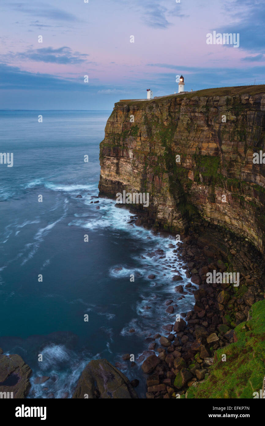 Head lighthouse, Caithness Stock Photo Alamy