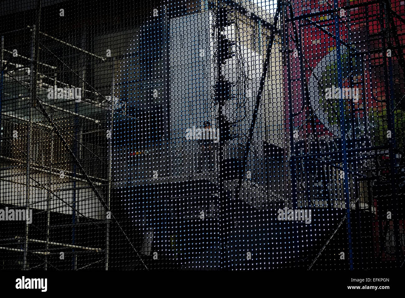 Thai policeman stands on guard during the parade for the Thailand