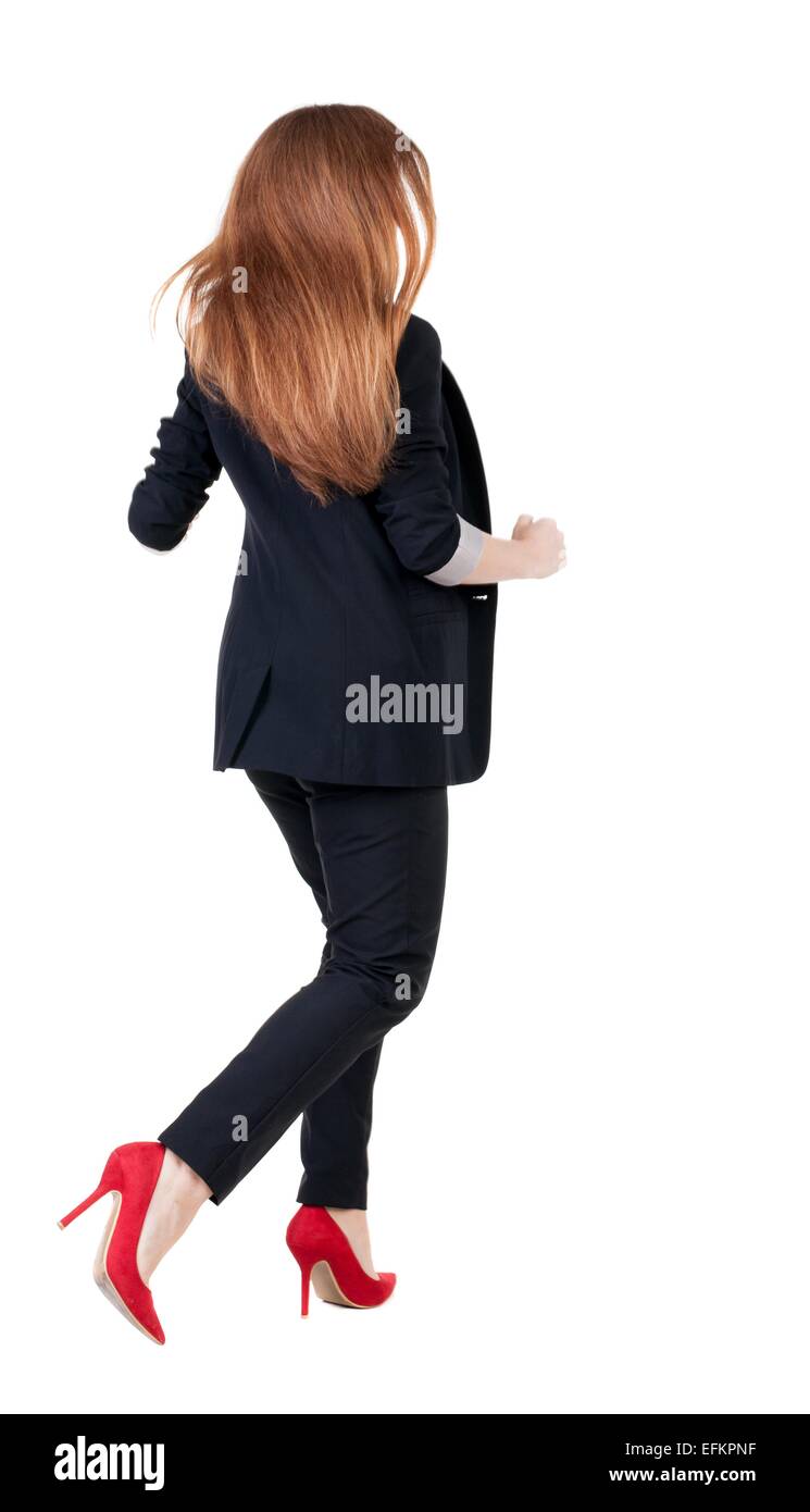 Business woman running side view hi-res stock photography and images - Alamy