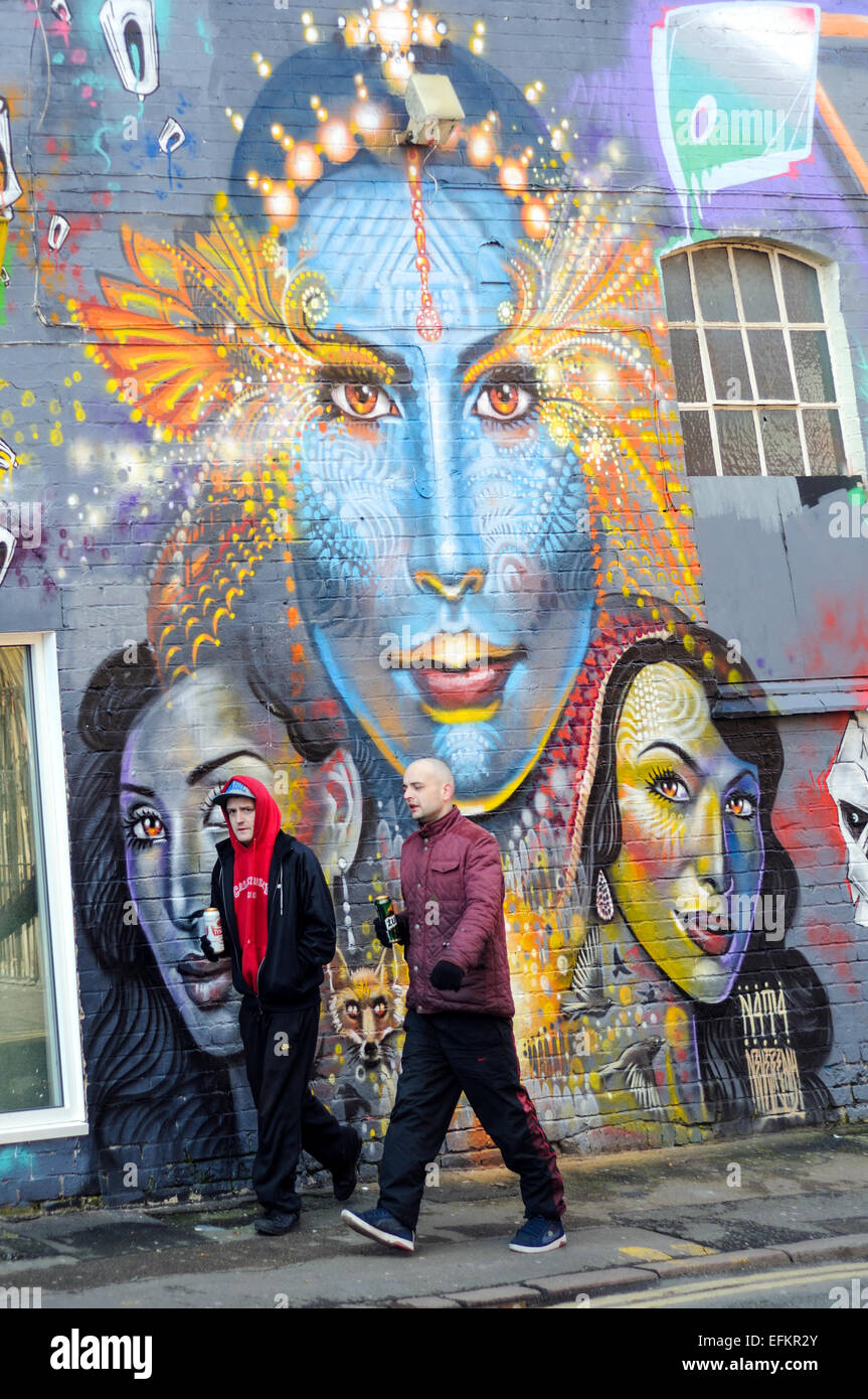 Graffiti Leicester City Center Stock Photo Alamy