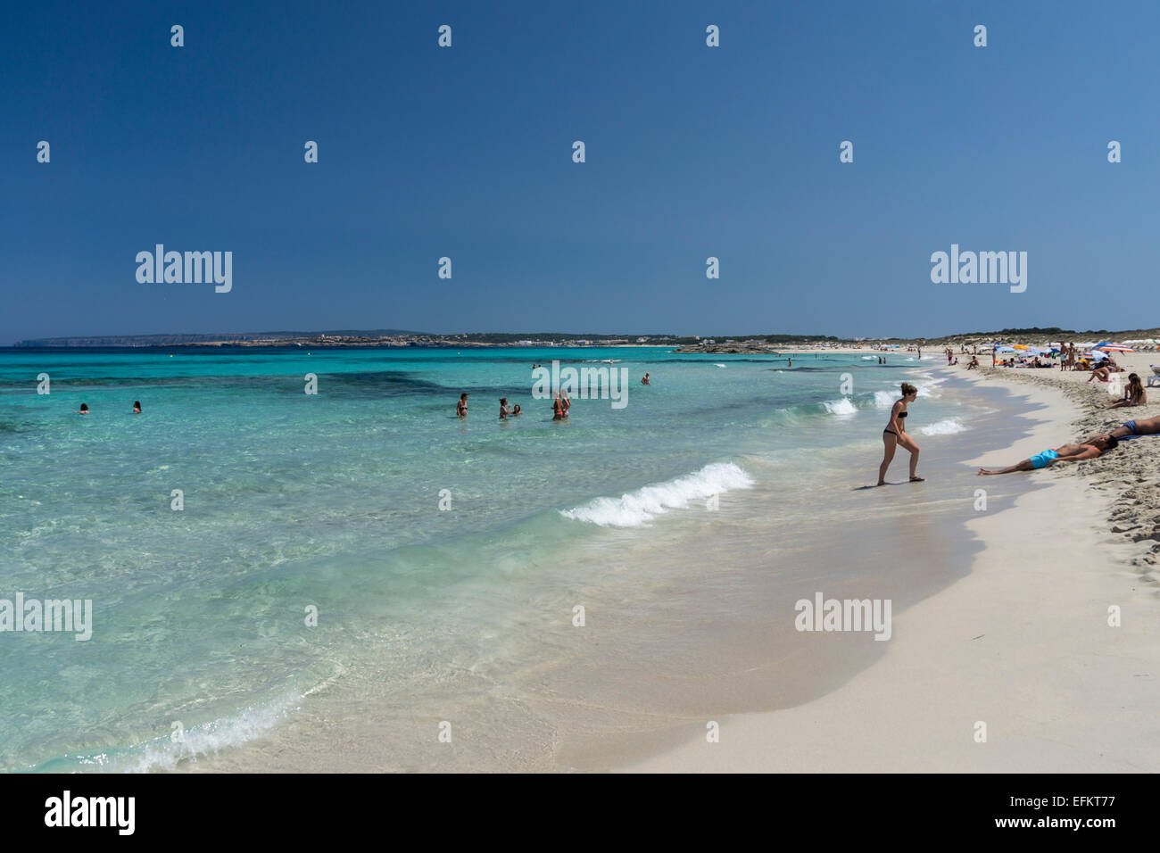 Playa Llevant, North East Coast, Formentera, Spain Stock Photo