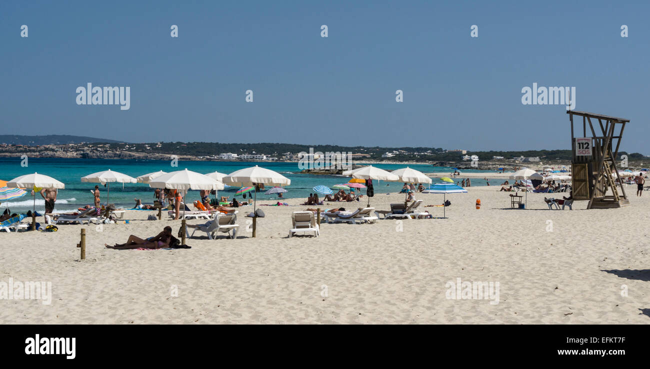 Playa Llevant, North East Coast, Formentera, Spain Stock Photo