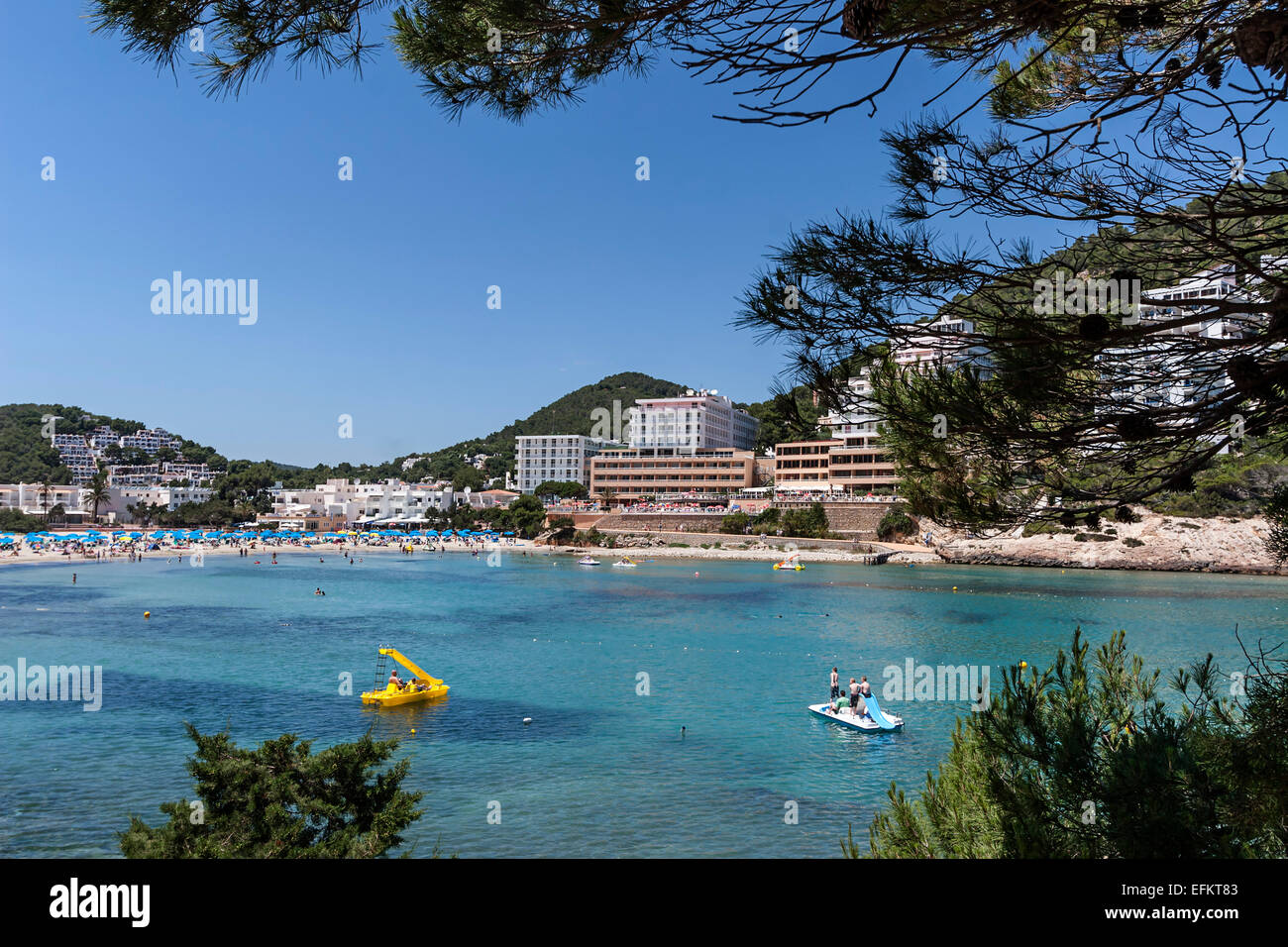 Cala Llonga Ibiza Balearic Islands Stock Photo