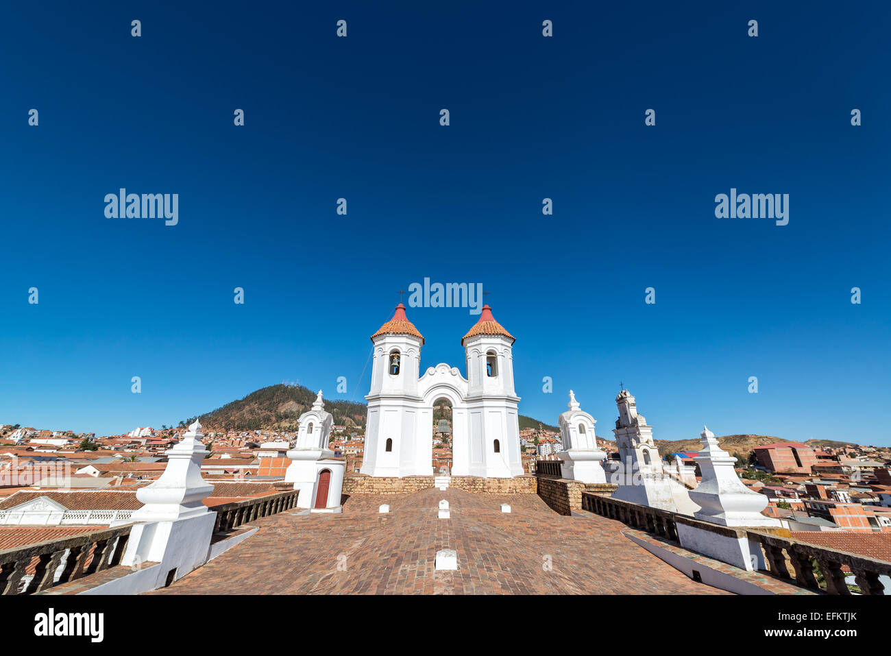 View of the roof of the San Felipe Neri convent in Sucre, Bolivia Stock Photo