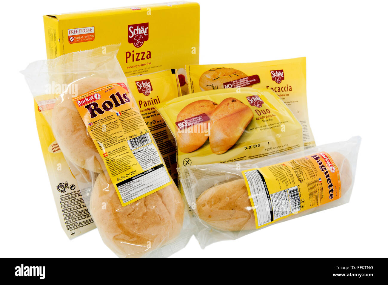 Schar gluten free rolls, pizza bases and bread rolls Stock Photo - Alamy