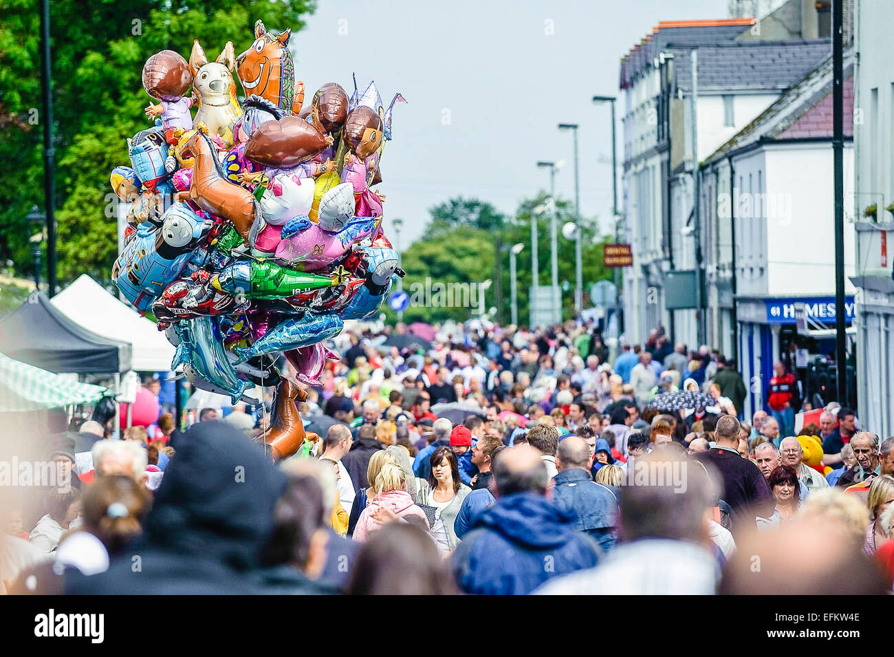 Thousands of people cram into Ballycastle during the traditional Auld