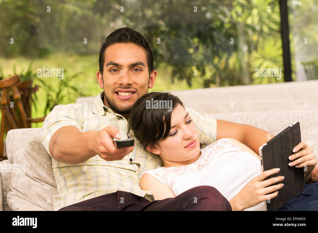 Cute Couples Watching Tv Together