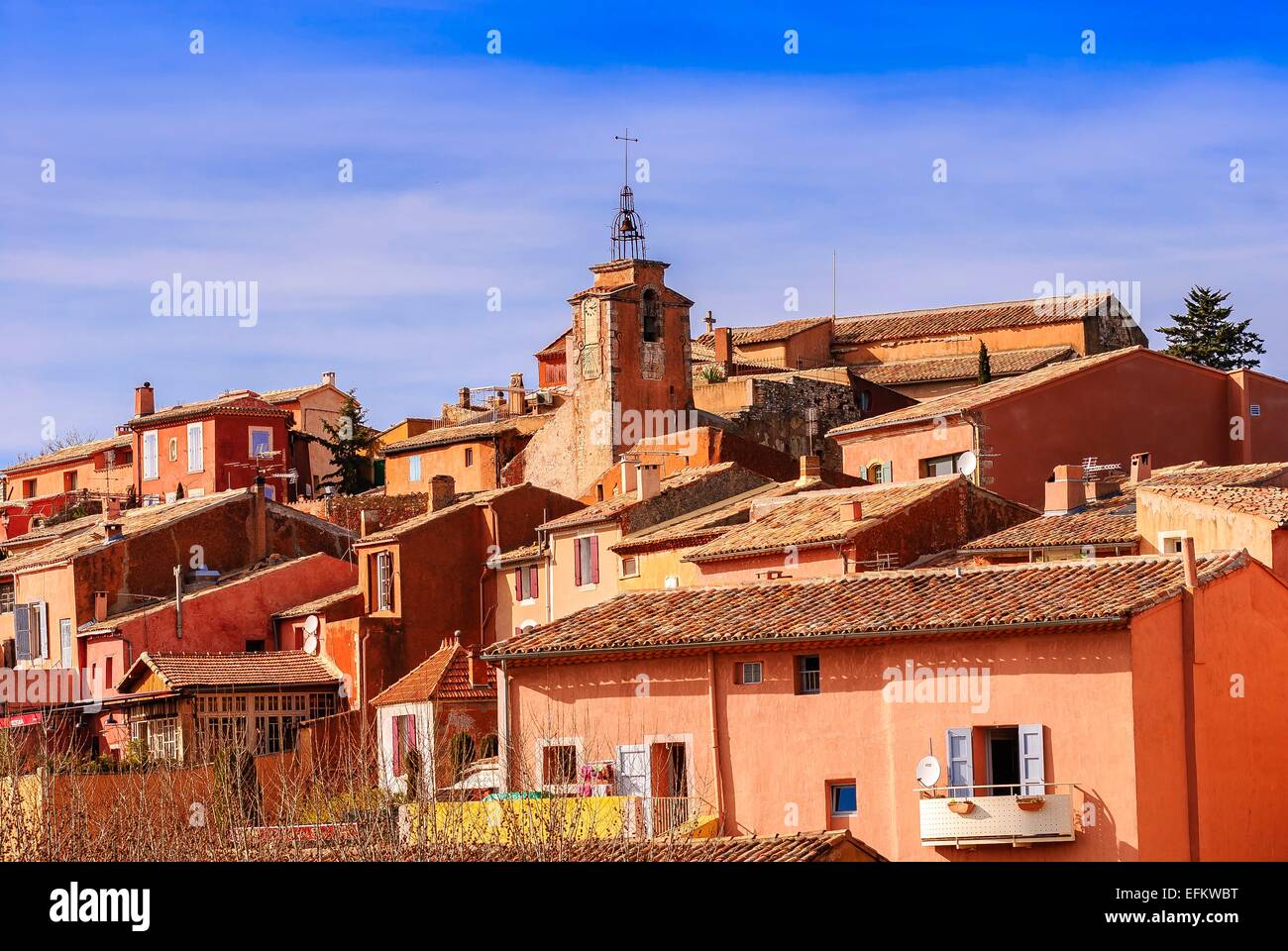 village de Roussillons Vaucluse Luberon France Provence Stock Photo