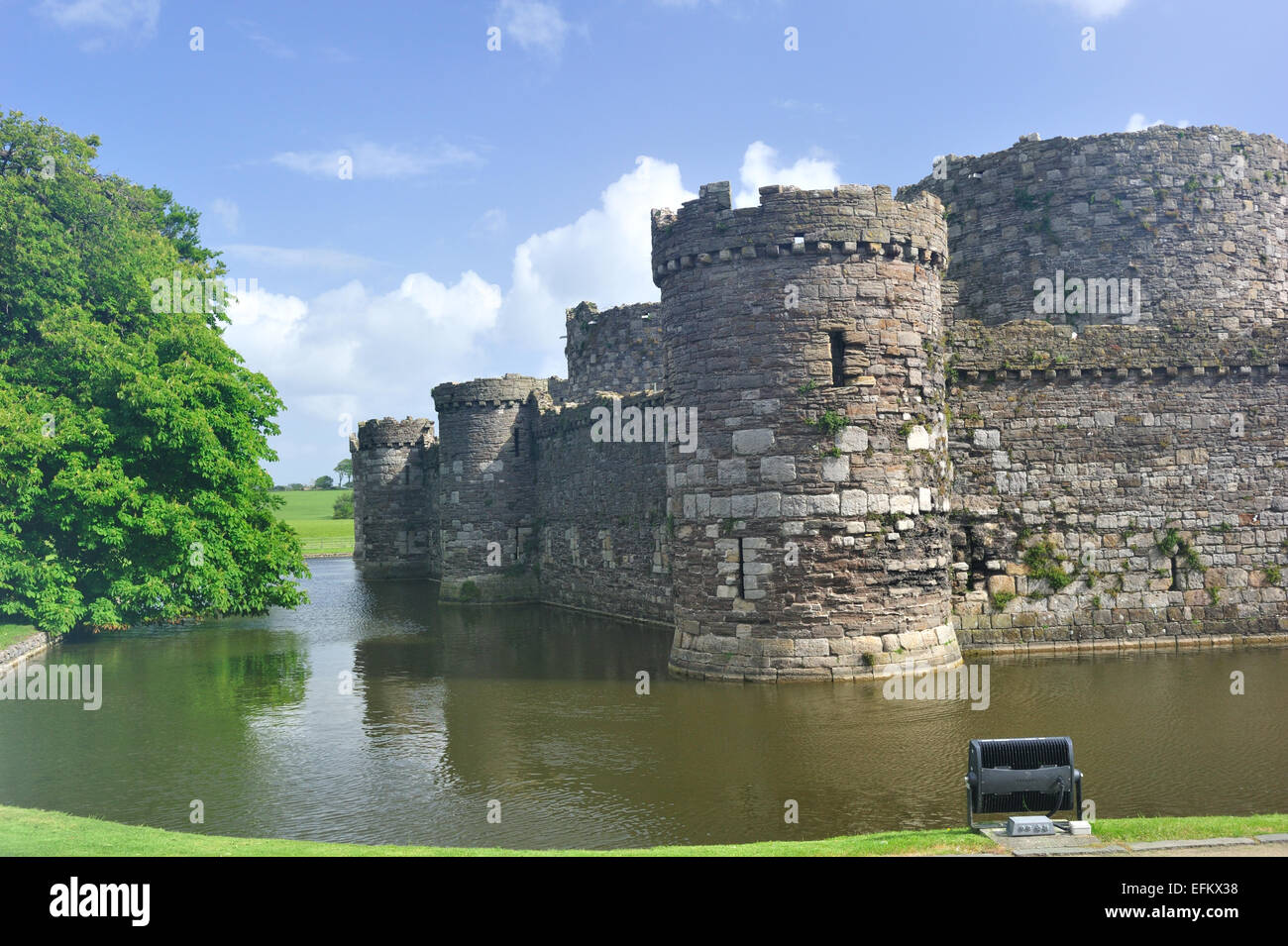Beaumaris Castle and moat / Beaumaris / Anglesey / UK Stock Photo Alamy