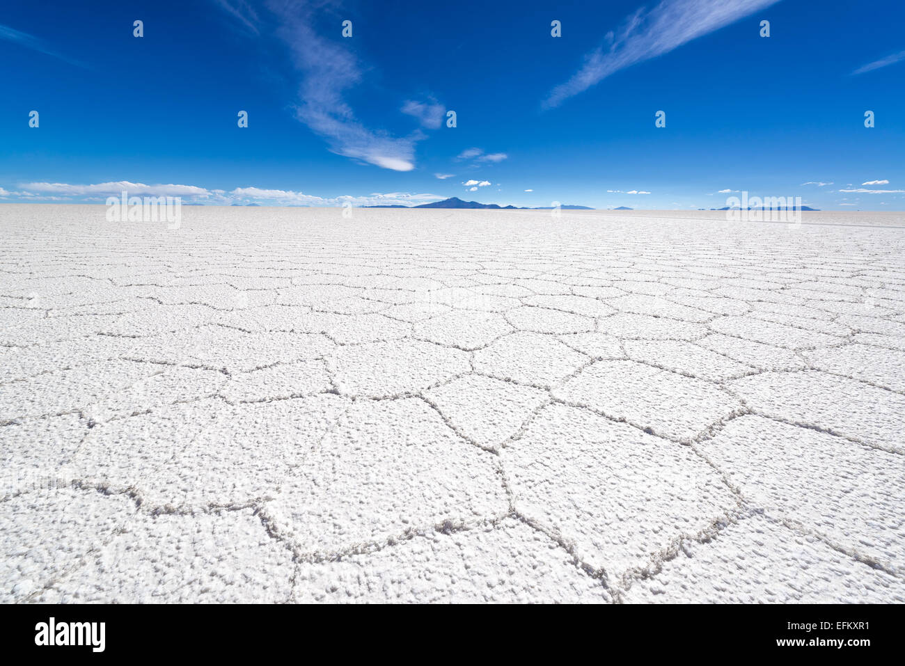 Details of the Uyuni Salt Flat in southern Bolivia Stock Photo