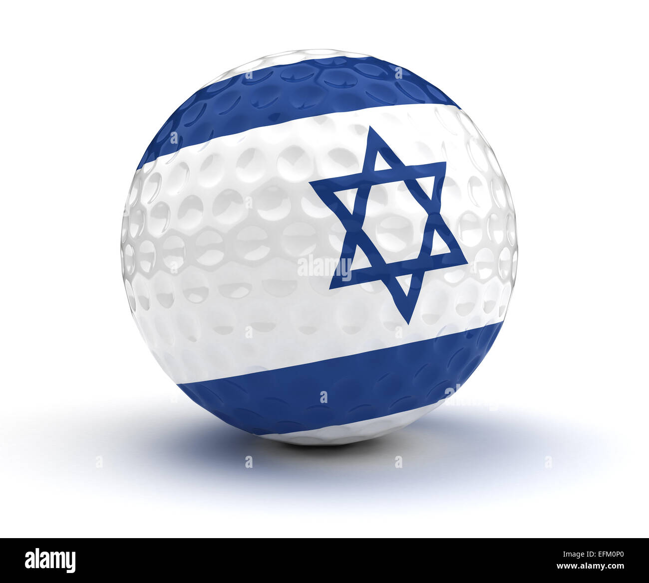 Israeli Golf Ball (Isolated with clipping path) Stock Photo