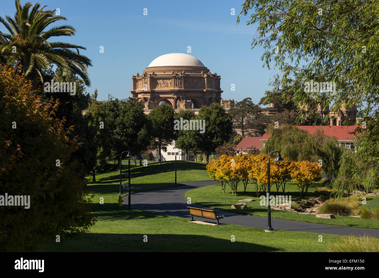 Palace of Fine Arts, Bernard Maybeck, Letterman Digital Arts Center, The Presidio, Presidio, San Francisco, California Stock Photo