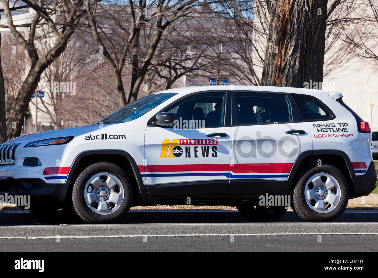 ABC Eyewitness News truck in the field - USA Stock Photo