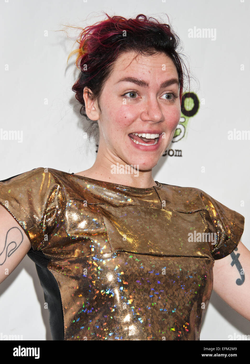 Bala Cynwyd, Pennsylvania, USA. 6th February, 2015. American Indie Pop Singer-Songwriter Genevieve Poses at Radio 104.5's Performance Theatre on February 06, 2015 in Bala Cynwyd, Pennsylvania, United States. Credit:  Paul Froggatt/Alamy Live News Stock Photo