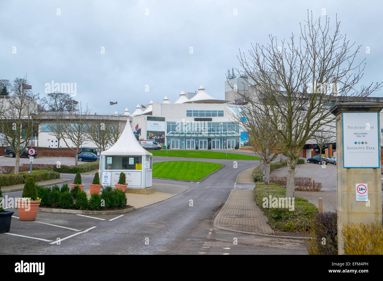 Sandown park racecourse entrance,Esher,Surrey,England Stock Photo