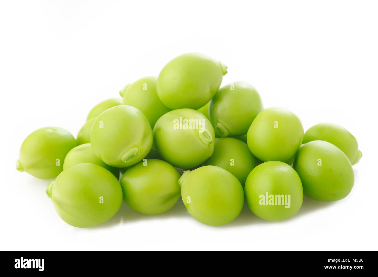 fresh sugar snap peas on white background Stock Photo