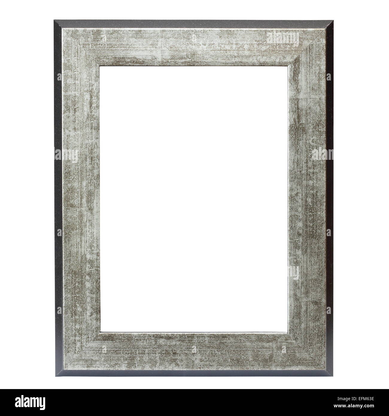 metallic picture frame isolated over white background Stock Photo - Alamy