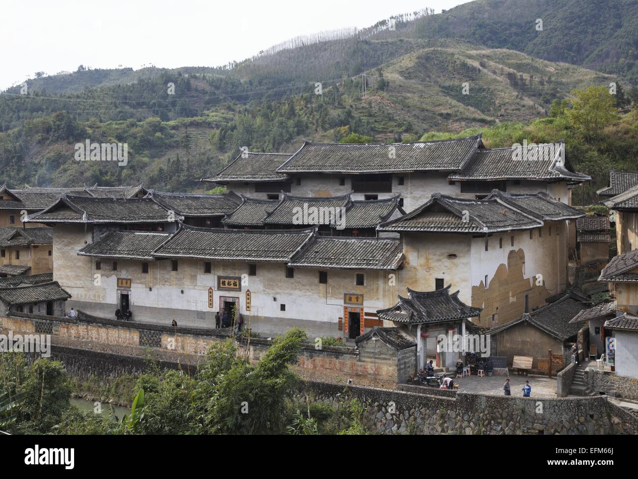 Fuyu Lou, tulou, earth building of Hakka people, Yongding, Fujian, China Stock Photo