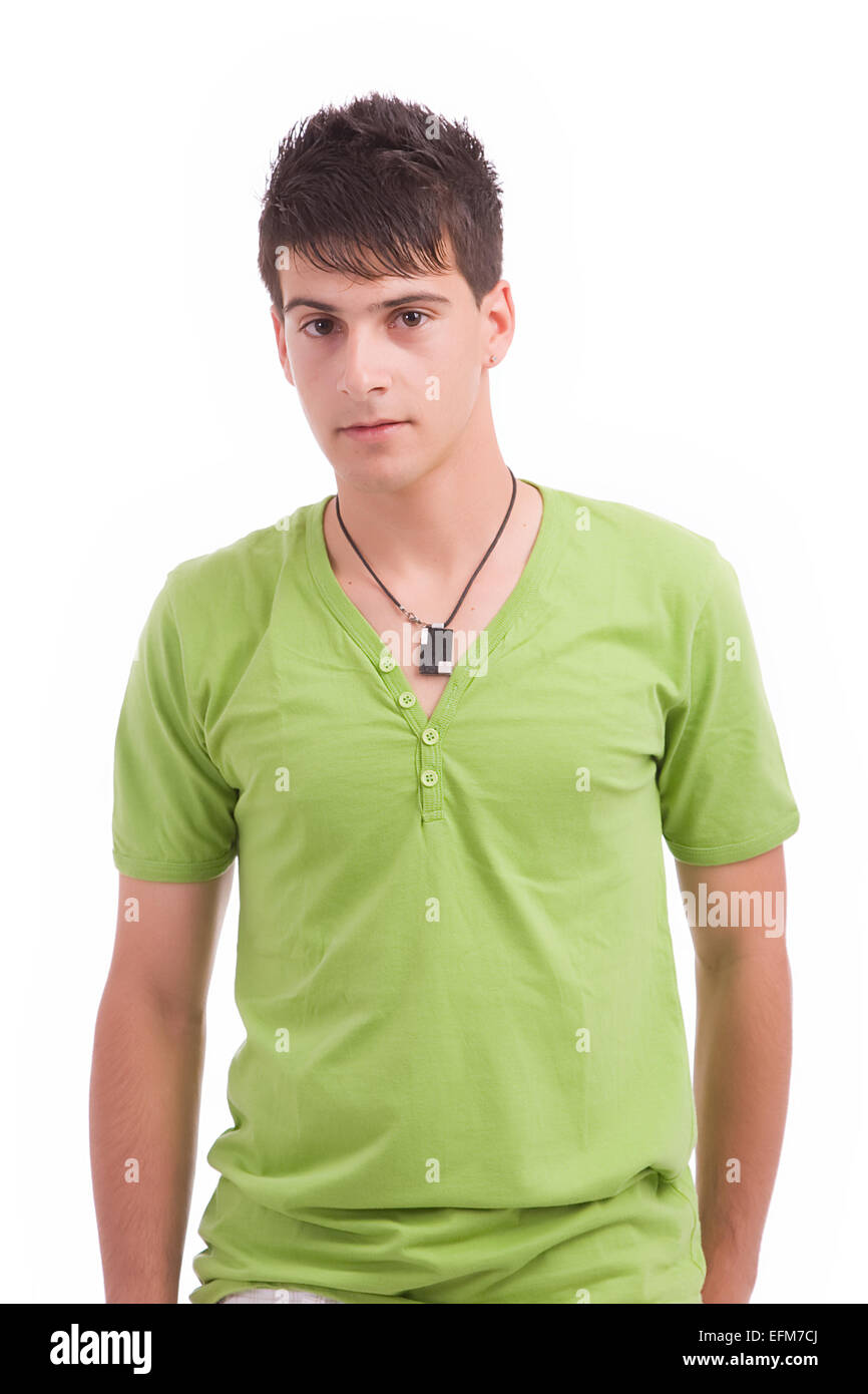 Young man posing isolated over white background Stock Photo - Alamy