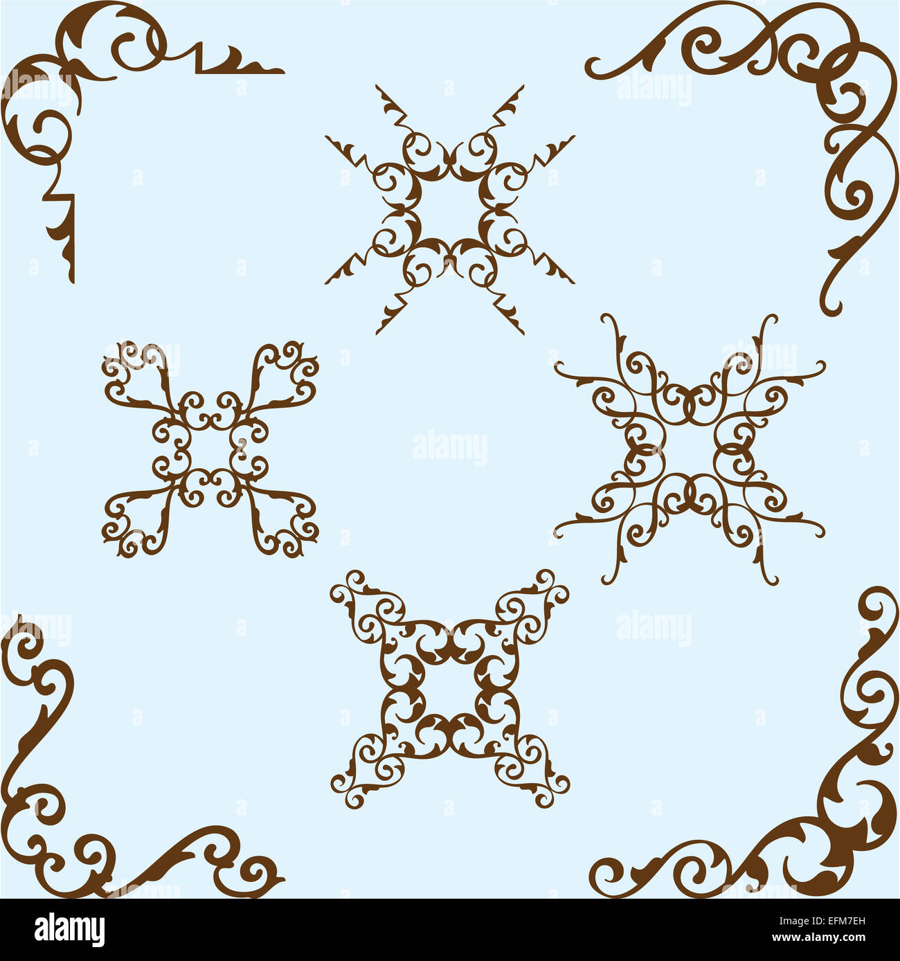 Baroque corner set is on blue Stock Photo - Alamy
