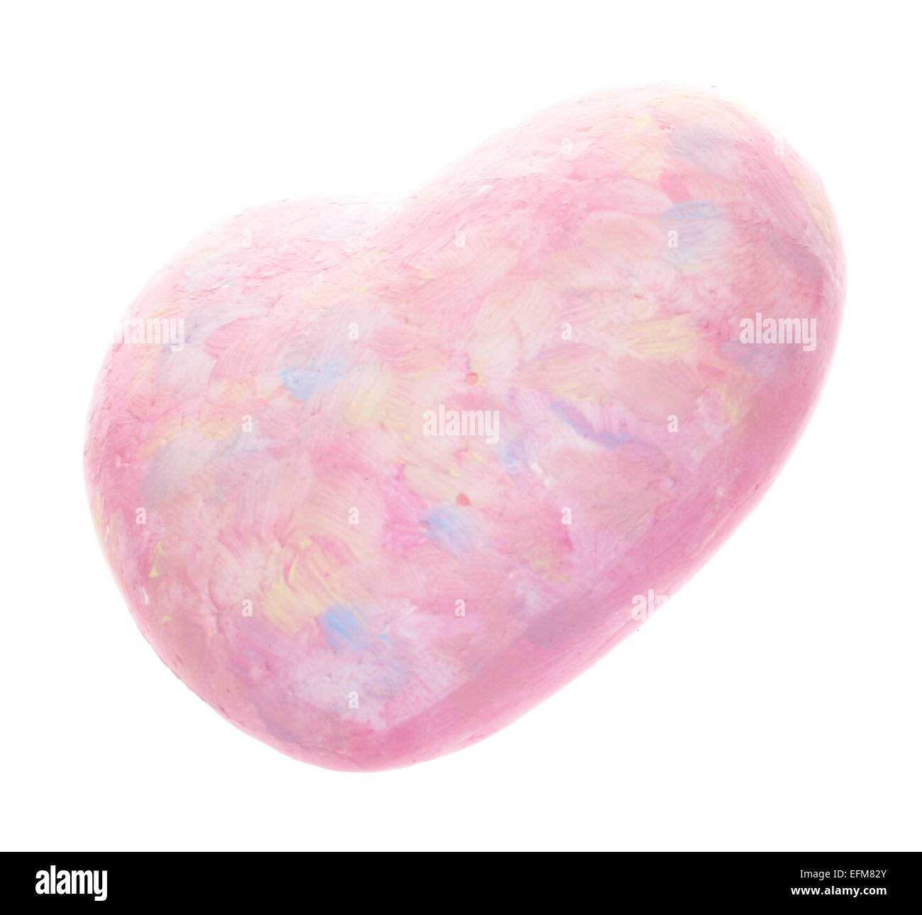 Pink heart isolated on white background, valentines day Stock Photo - Alamy