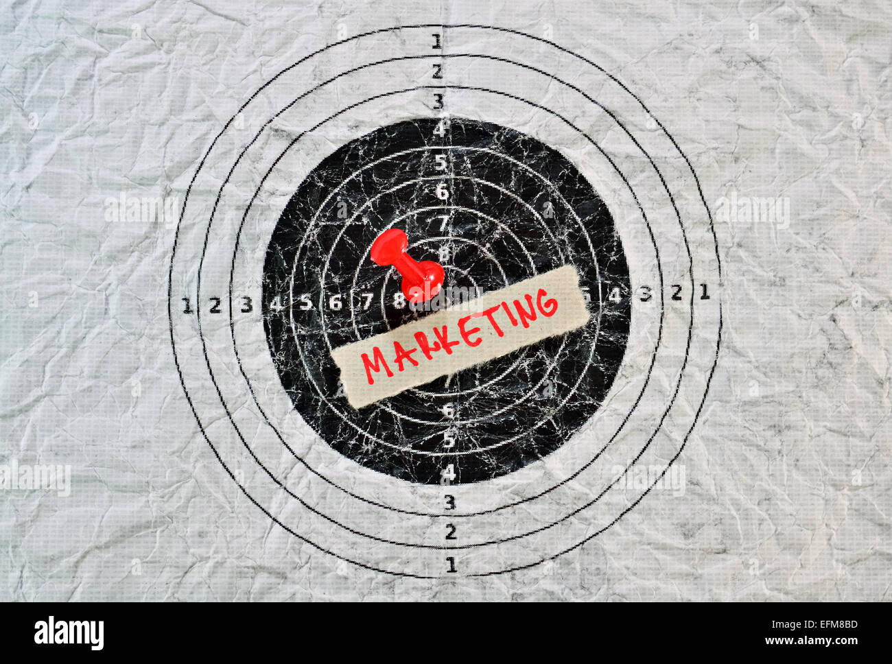 Conceptual message for importance of matketing in the business plan Stock Photo