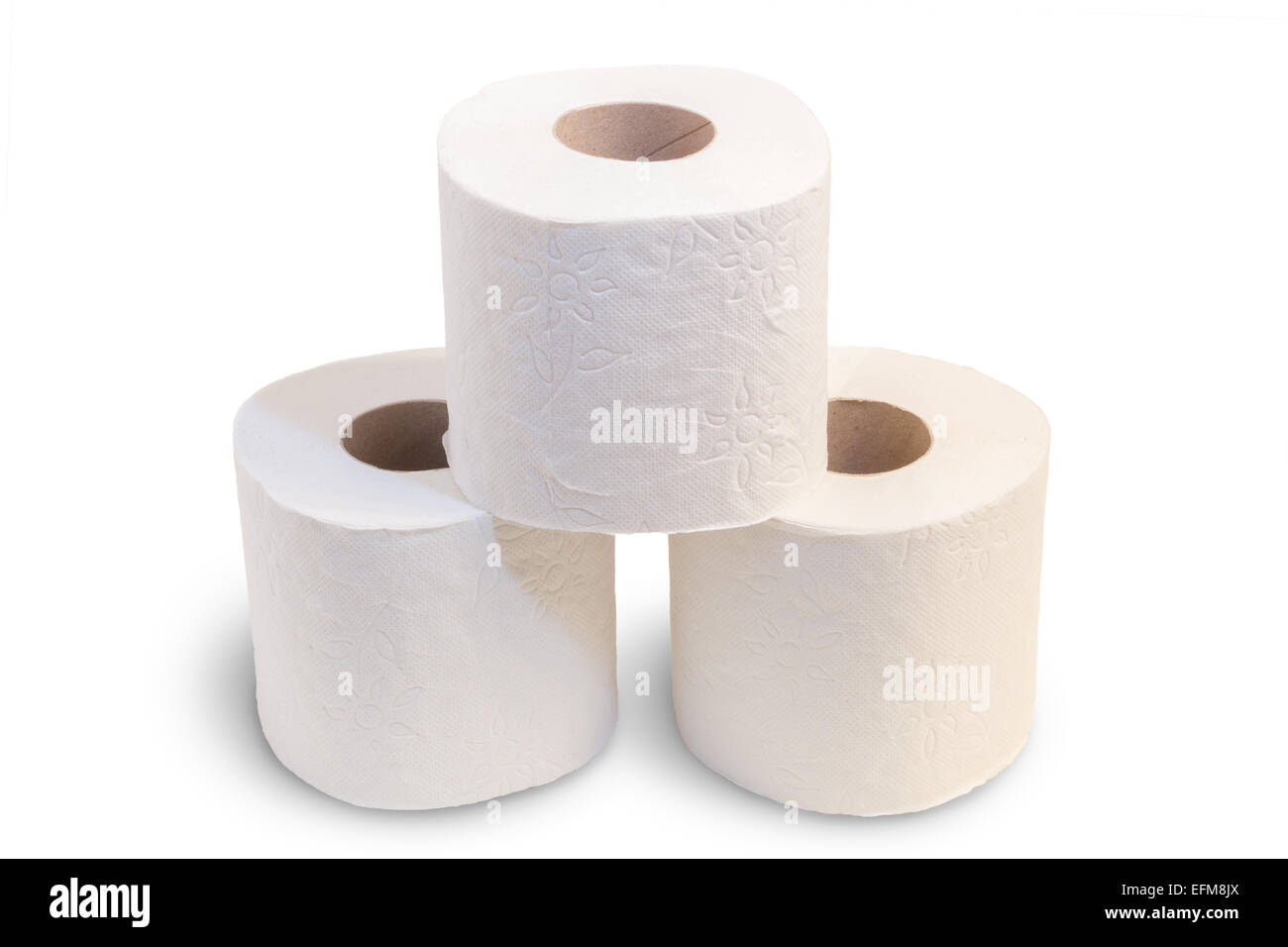 Stacked toilet tissue Cut Out Stock Images & Pictures - Alamy