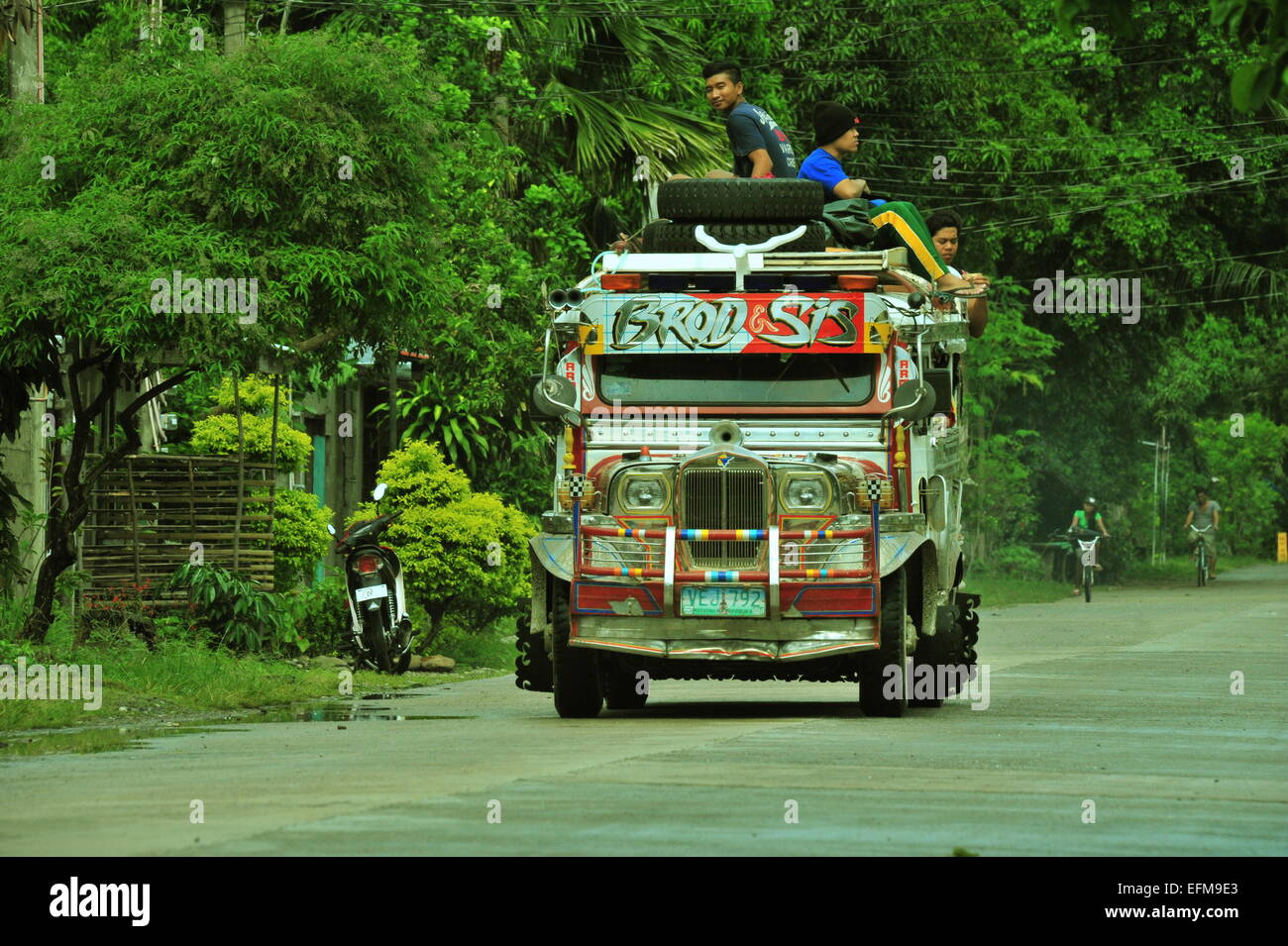 Jeepney, Sibuyan Island, Philippines. Stock Photo