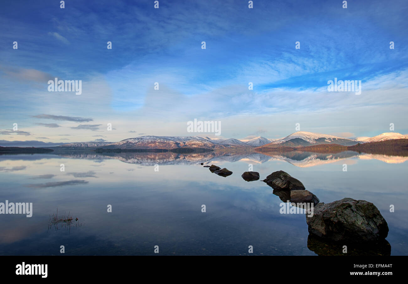 Millarochy Bay on Loch Lomond, Balmaha, Scotland, UK Stock Photo