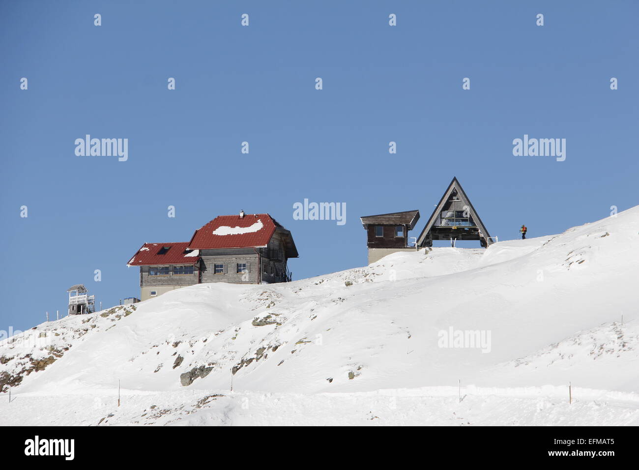 Top Of Gold Corner, Austria, Carinthia, Spittal In Winter Stock Photo