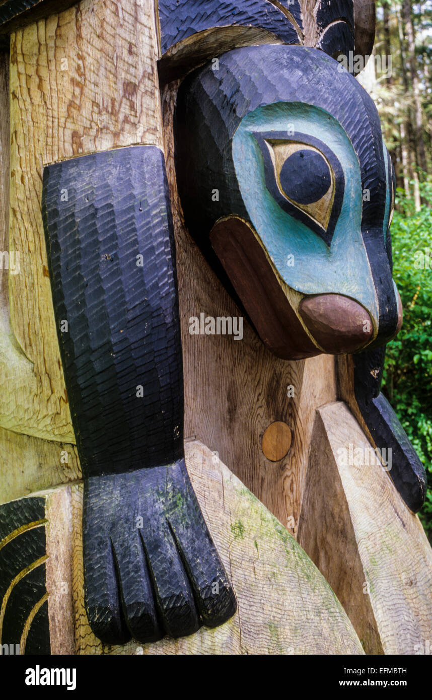 Sitka, Alaska. Totem Pole, Sitka National Historical Park Stock Photo ...