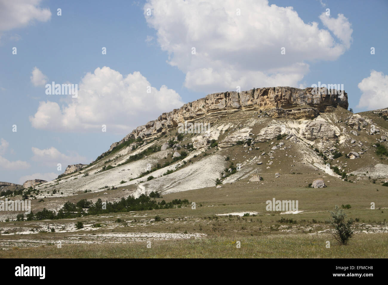 White Rock or Ak-Kaya in the Crimea Stock Photo