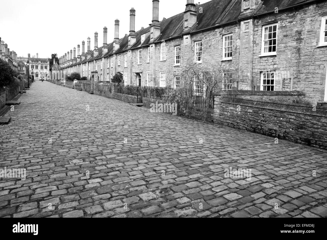 Wells is a Cathedral City in Somerset England UK Cathedral Close Stock Photo