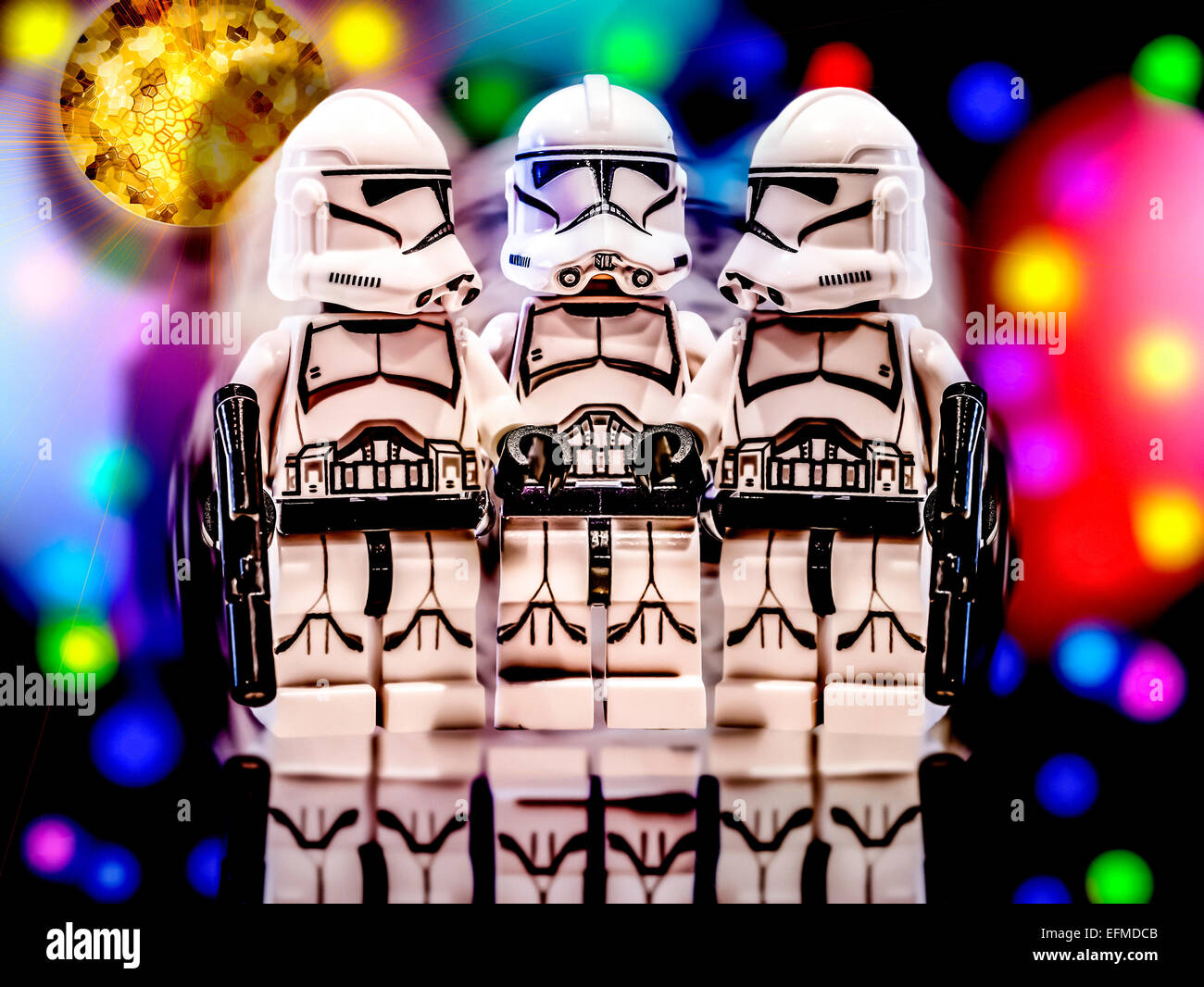 Lego Stormtroopers Disco Dancing Stock Photo