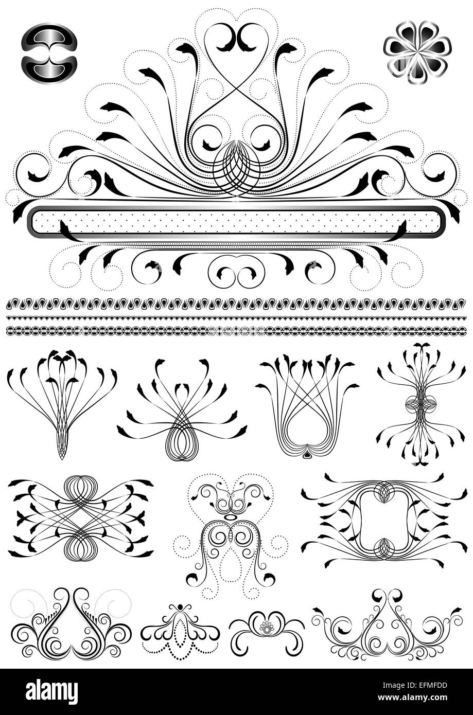 Professional Frame Patterns Collection of original frames and patterns Stock Photo - Alamy