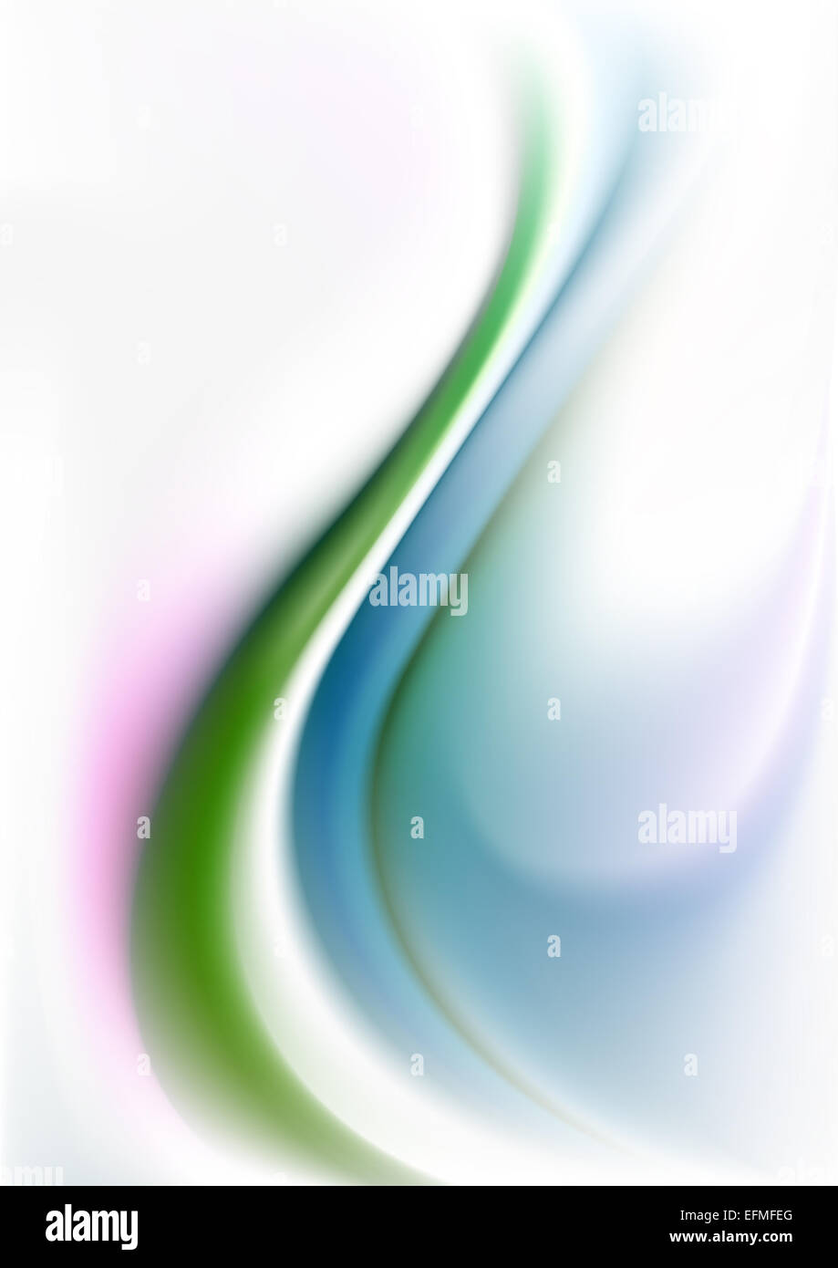 Green and blue curves waves on white gradient mesh background Stock ...