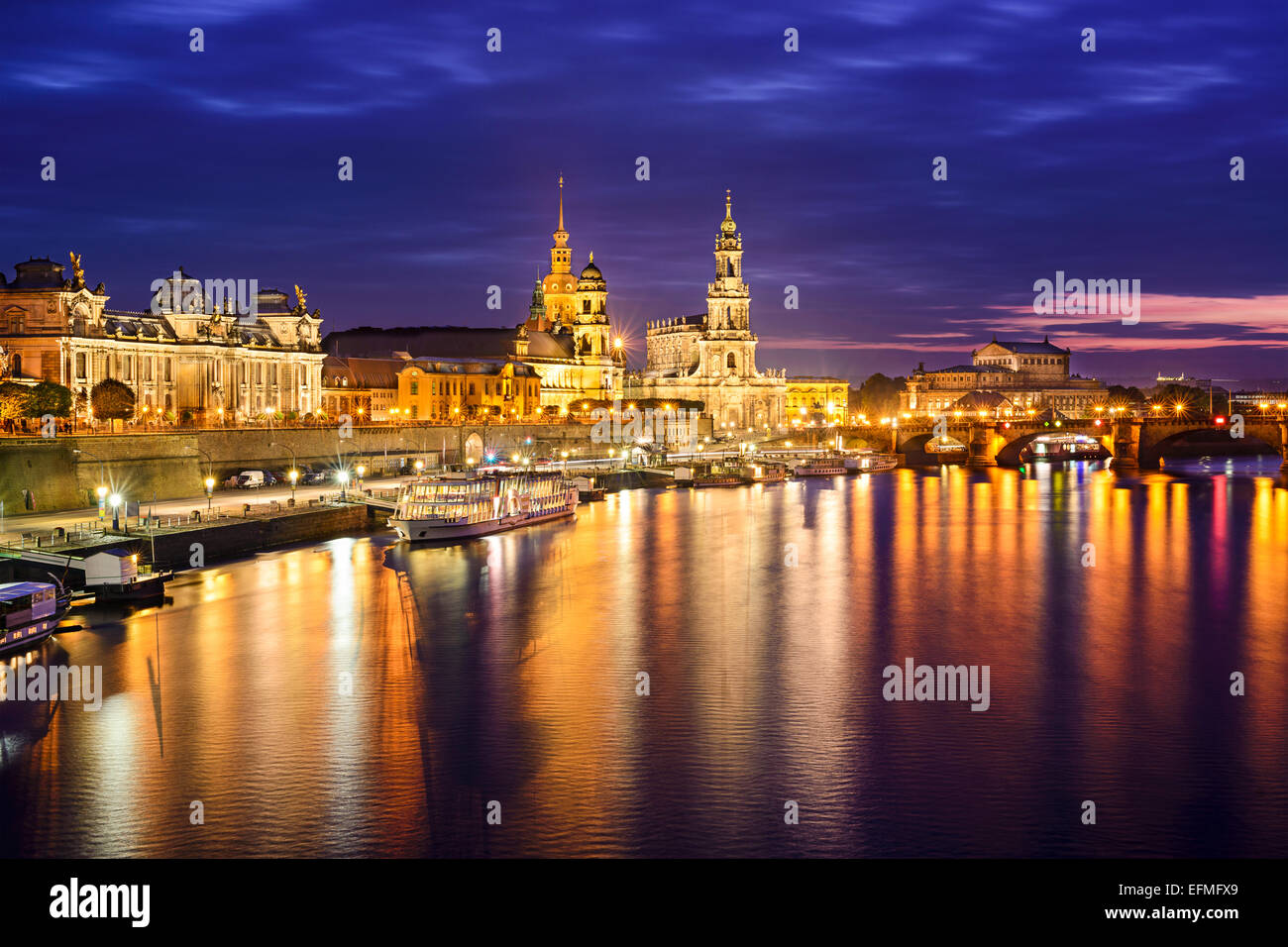 Dresden, Germany downtown skyline on the Elbe River Stock Photo Alamy