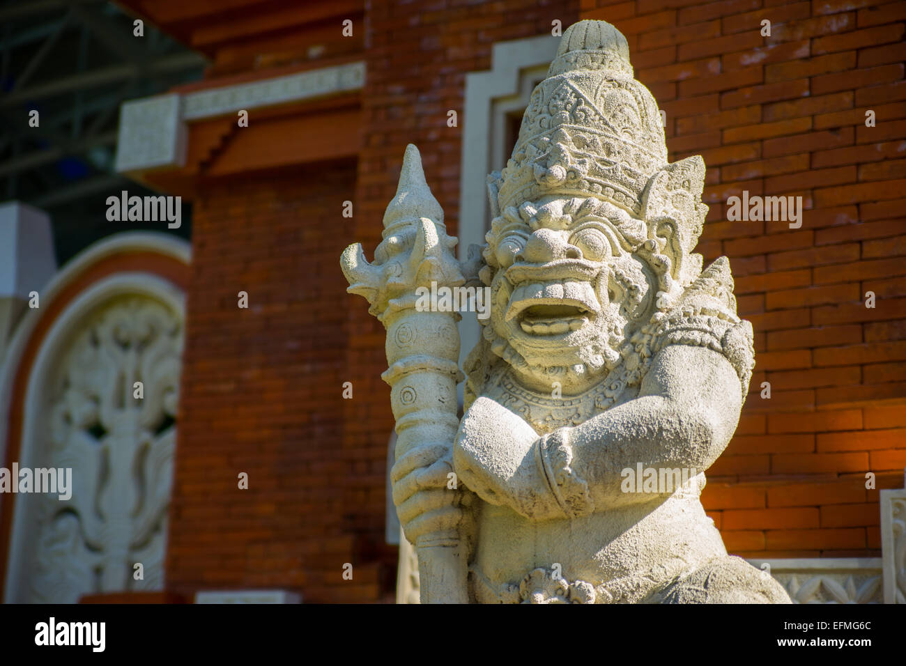 Bedogol, Dwarapala, gate guardian statue in Bali Stock Photo