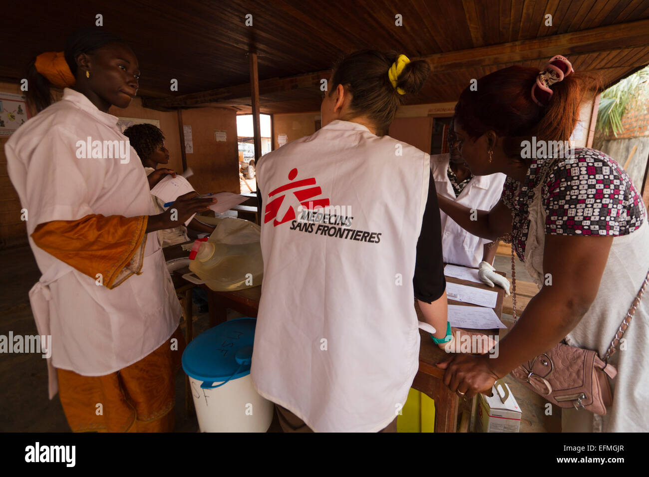 Mamadou M'Baiki health center MSF in the PK5 district in Bangui ,R C A ,Central African Republic,Africa Stock Photo