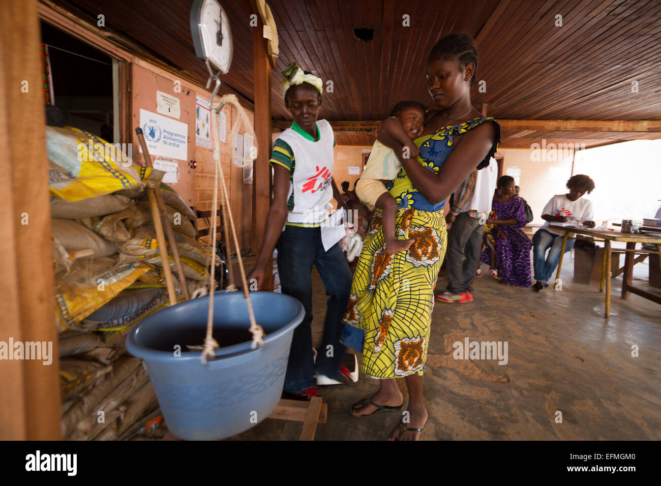 Mamadou M'Baiki health center MSF in the PK5 district in Bangui ,R C A ,Central African Republic,Africa Stock Photo