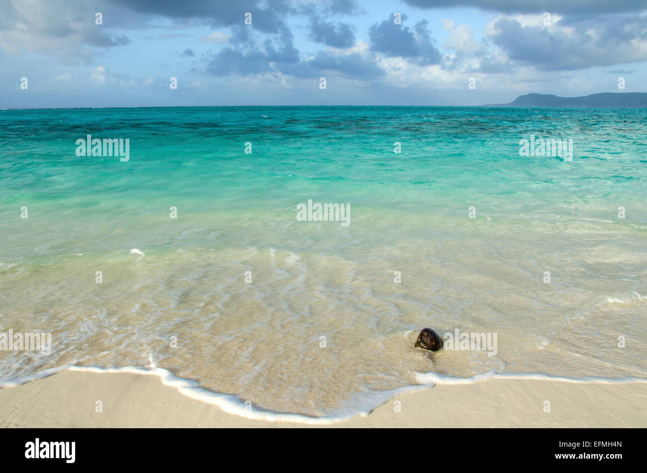 Beach on Managaha Island, Northern Mariana Islands, Micronesia Stock Photo