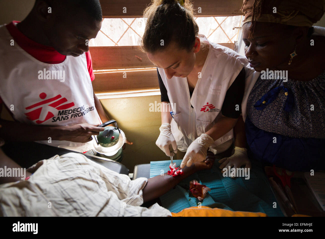 Mamadou M'Baiki health center MSF in the PK5 district in Bangui ,R C A ,Central African Republic,Africa Stock Photo